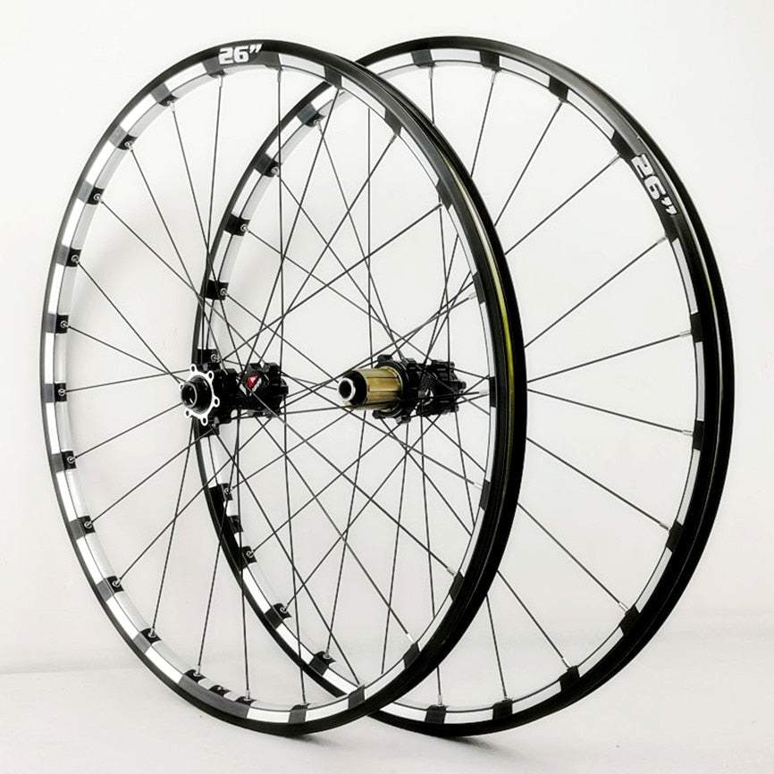 Litepro MTB Mountain Bike Wheelset 26 27.5Inch Milling Trilateral CNC Rim Straight Pull Disc Brake QR/Thru-axis 24H Bicycle Wheels