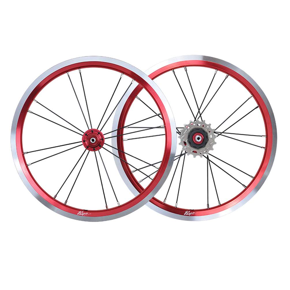 JKLapin 14 Inch External 3 Speed Wheel Folding Bike V/Disc Brake  Wheels Rims 74-85MM