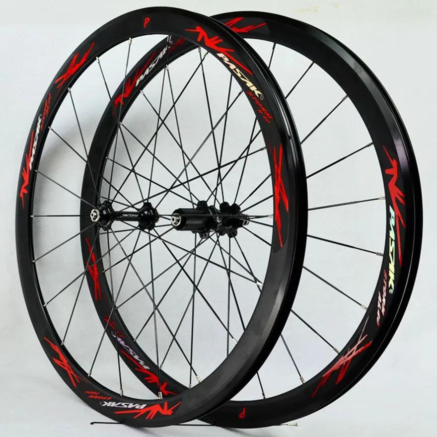 Litepro Road Bike 40MM Wheelset Flat Spokes Strip Ultralight Sealed Bearing 11 Speed C V Brake 700C Bicycle Wheels