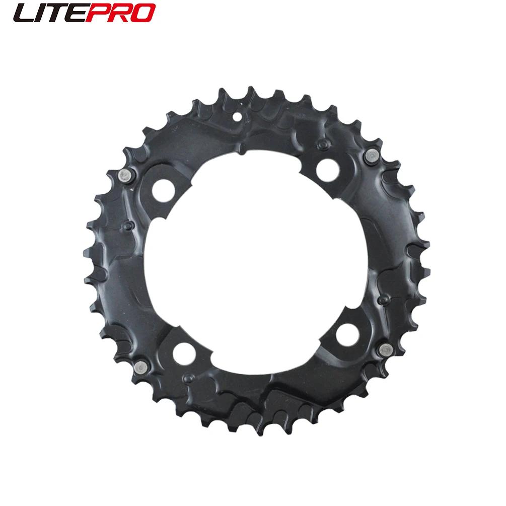Litepro 24 39 44T Bicycle Steel Black Chainring BCD 64 104MM Sprocket For MTB Bike 4 Claws Crank Chainwheel