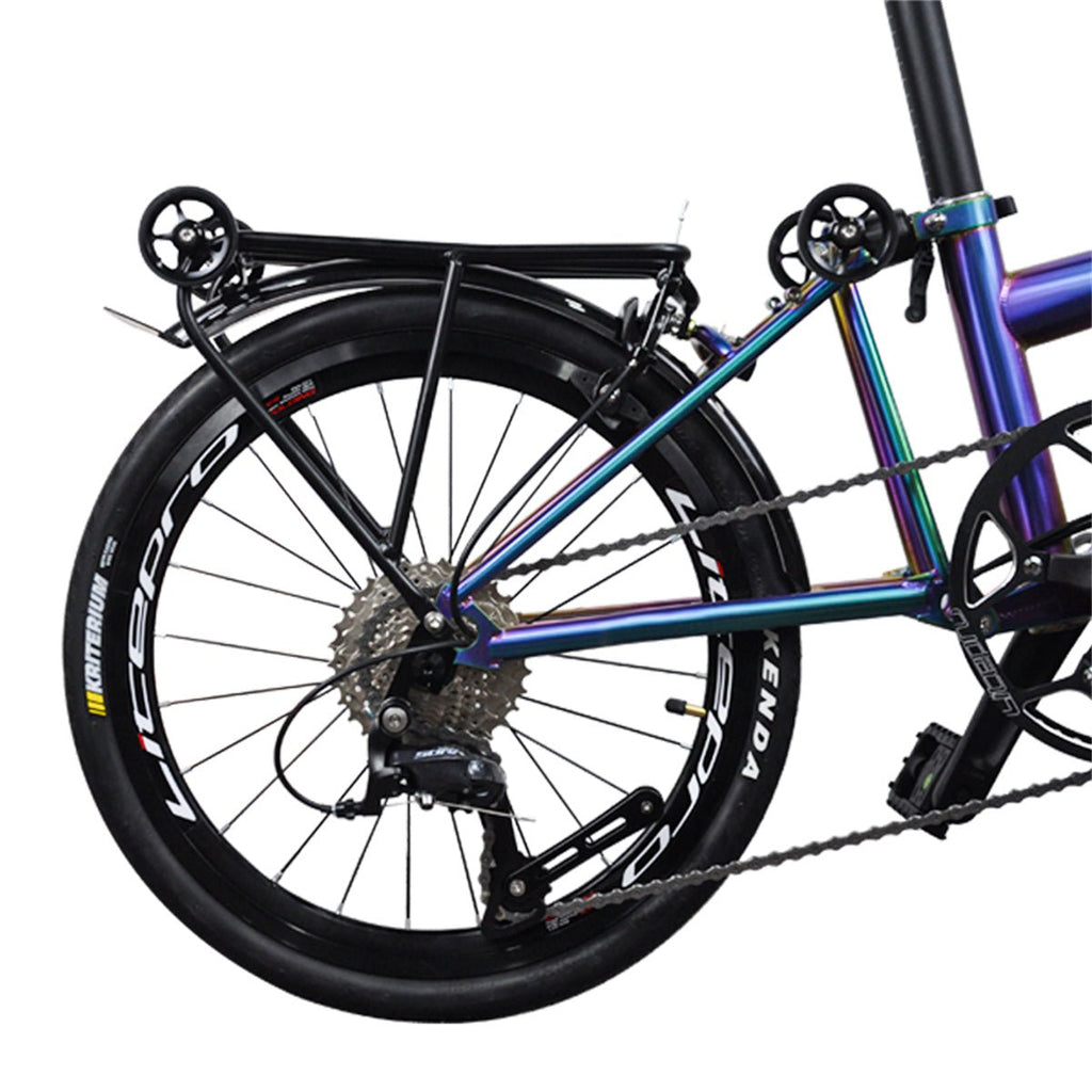 DIY Customized Litepro R20 20Inch External 9 Speed Trifold Folding Bicycle Straight M Handlebar Steel Frame