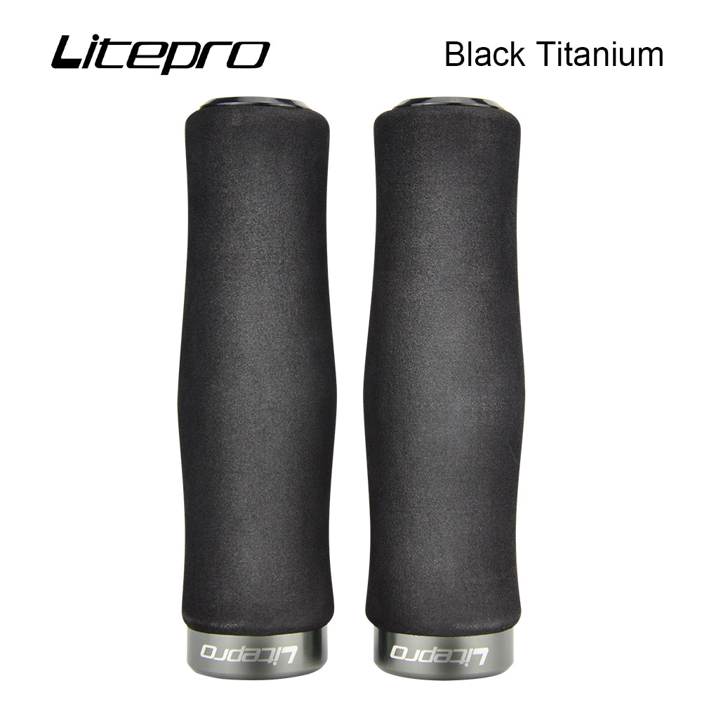 Litepro Lockable Sponge Bike Grips – 22-23mm, 135mm, Single-Sided Clamp, Ultra-Soft (74g/Pair)