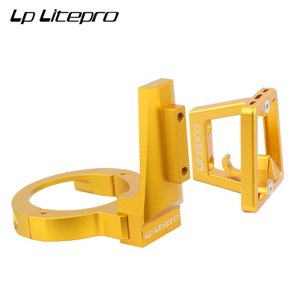 Litepro Folding Bike Front Pack Convert Bracket Front Rack Pig Nose Holder Adapter Compatible Dahon K3 P8 K3 PLUS Fohon 412 Bicycle