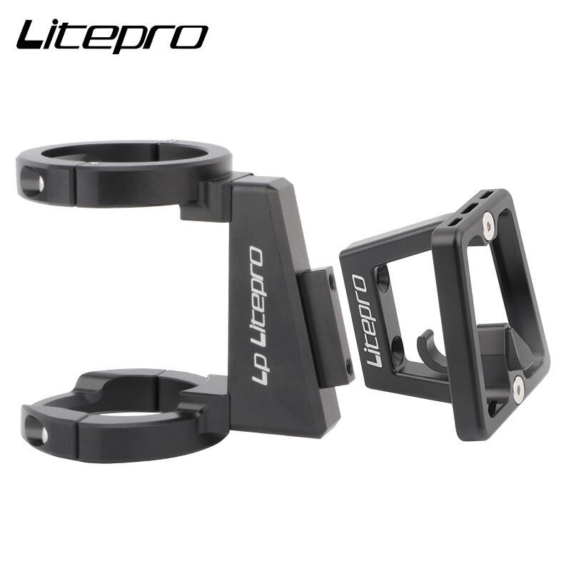 Litepro Elite Folding Bicycle K3 plus Pig Nose Front Bag Adapter Mount Alloy Modified Front Shelf Racks Bike For Fnhon Dahon