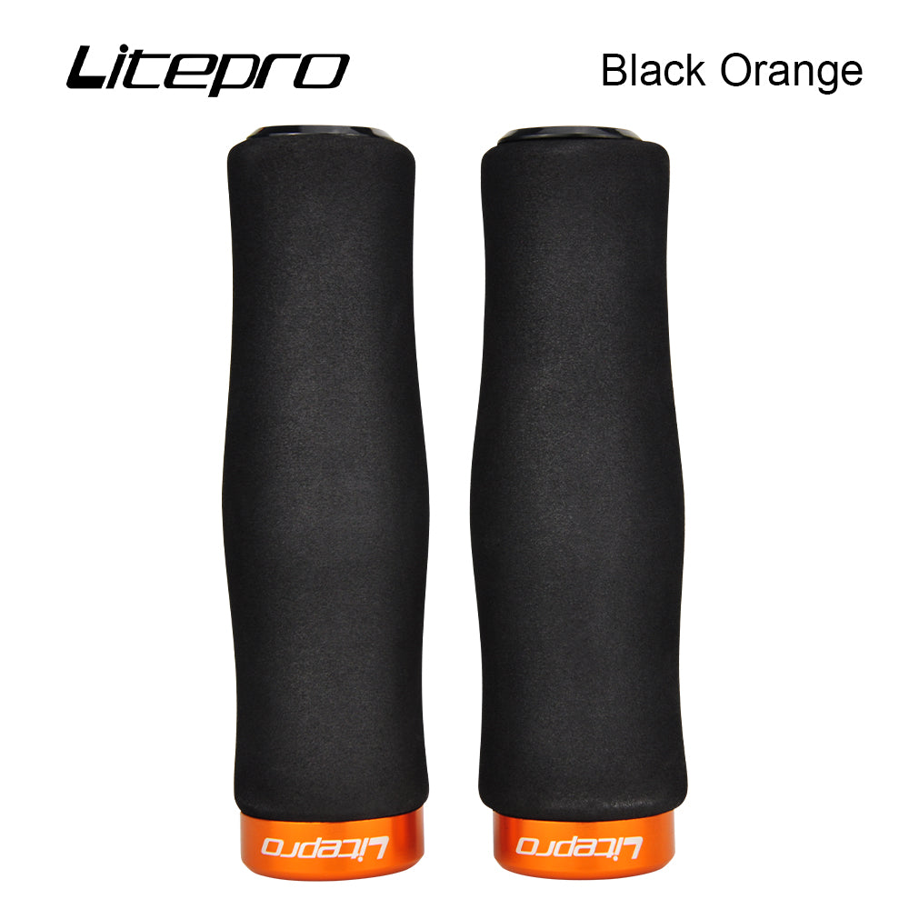 Litepro Lockable Sponge Bike Grips – 22-23mm, 135mm, Single-Sided Clamp, Ultra-Soft (74g/Pair)