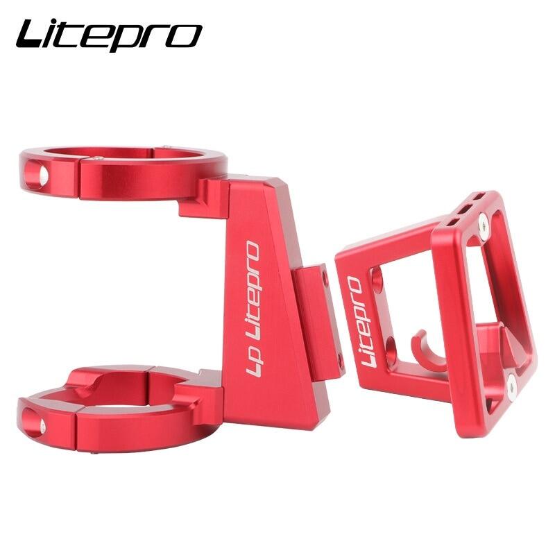 Litepro Elite Folding Bicycle K3 plus Pig Nose Front Bag Adapter Mount Alloy Modified Front Shelf Racks Bike For Fnhon Dahon