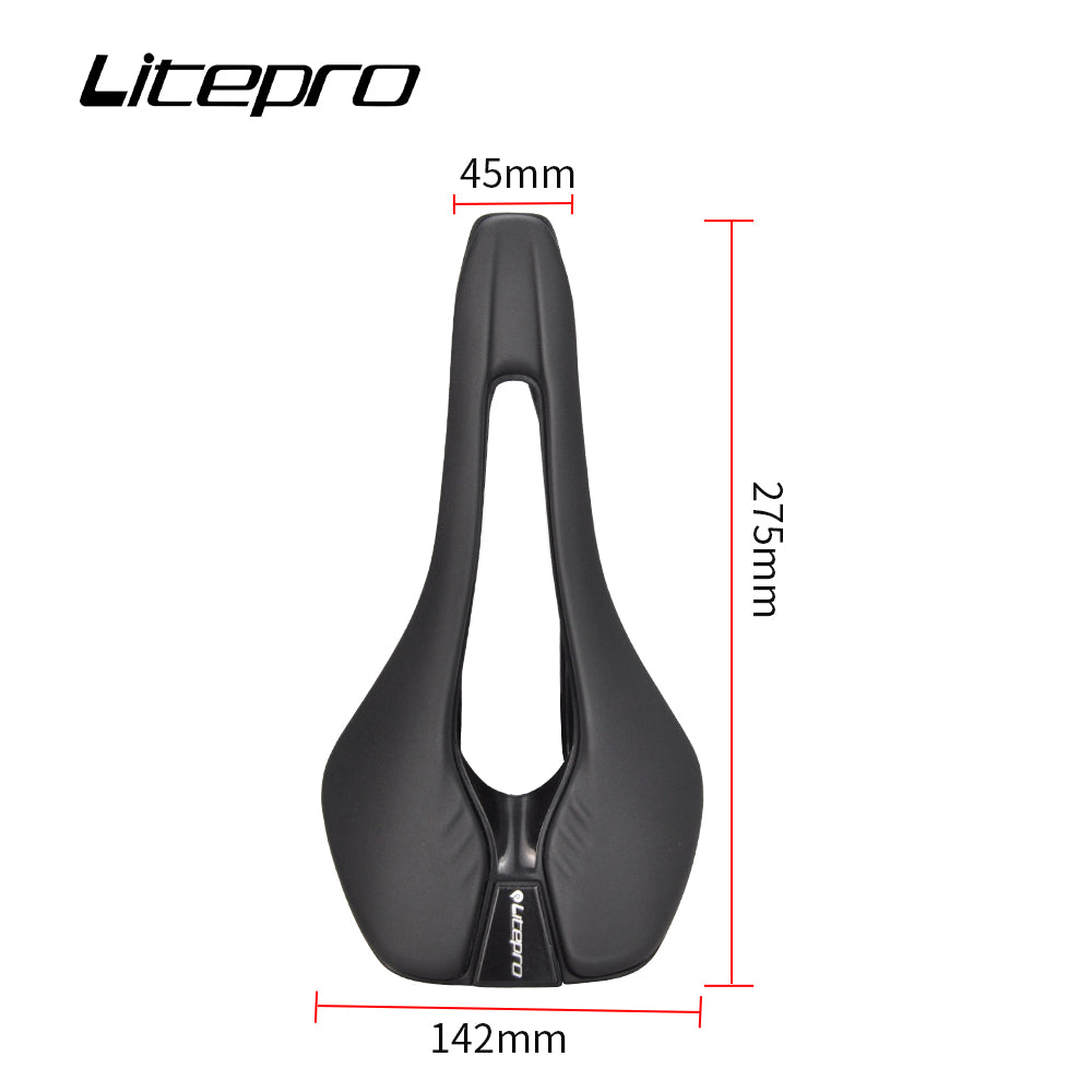 Litepro Hollow PU Leather Seat Saddle