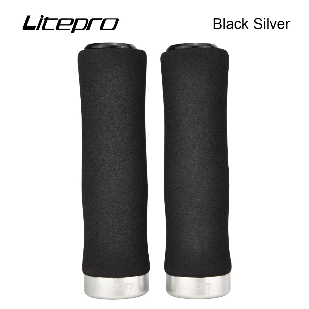 Litepro Lockable Sponge Bike Grips – 22-23mm, 135mm, Single-Sided Clamp, Ultra-Soft (74g/Pair)