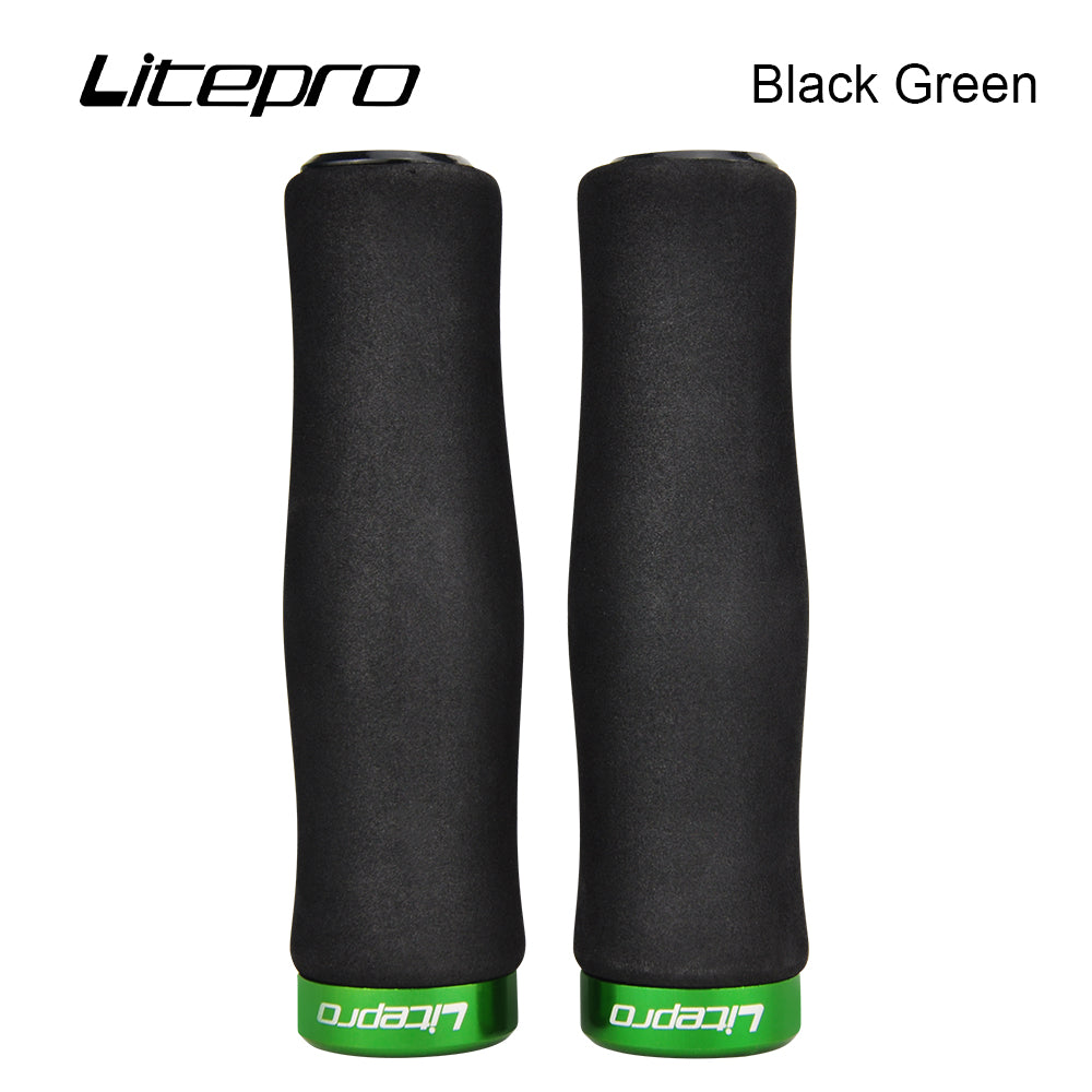 Litepro Lockable Sponge Bike Grips – 22-23mm, 135mm, Single-Sided Clamp, Ultra-Soft (74g/Pair)