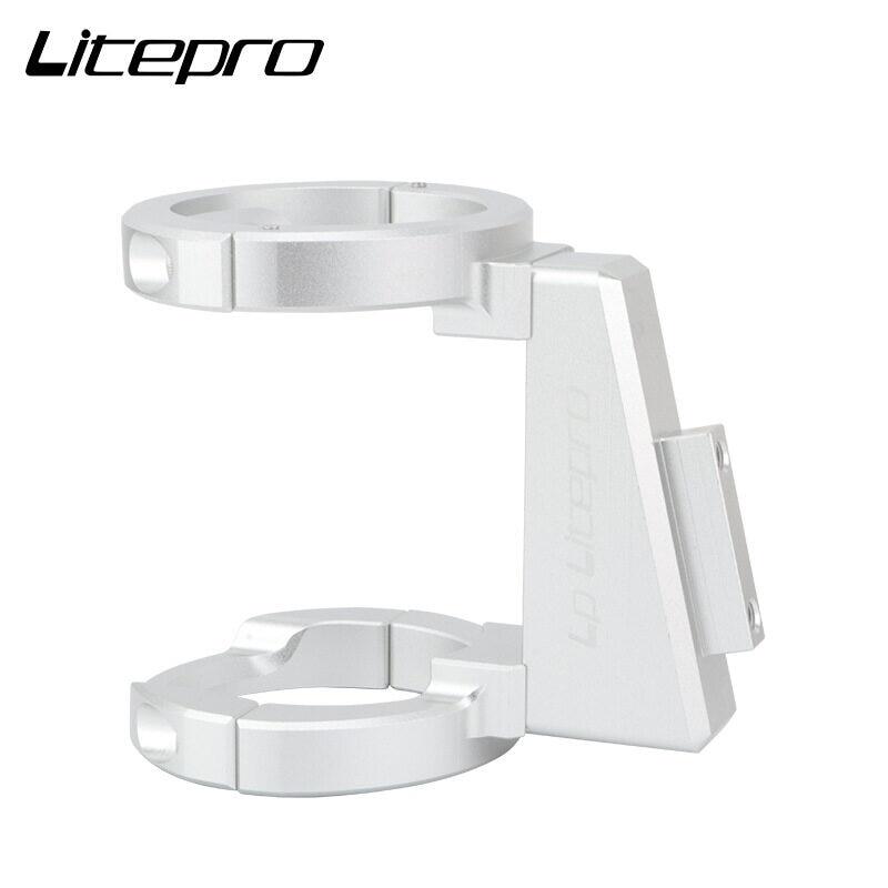 Litepro Elite Folding Bicycle K3 plus Pig Nose Front Bag Adapter Mount Alloy Modified Front Shelf Racks Bike For Fnhon Dahon