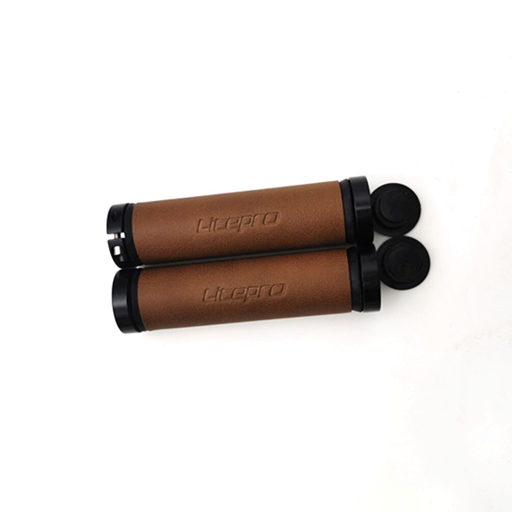 Litepro PU Leather Bike Grips – 22.2mm, 128/132mm, Premium Synthetic Leather (140g/200g per Pair)