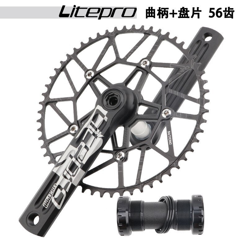Litepro Edgepro Electroplating Integrated Crankset & Chainring
