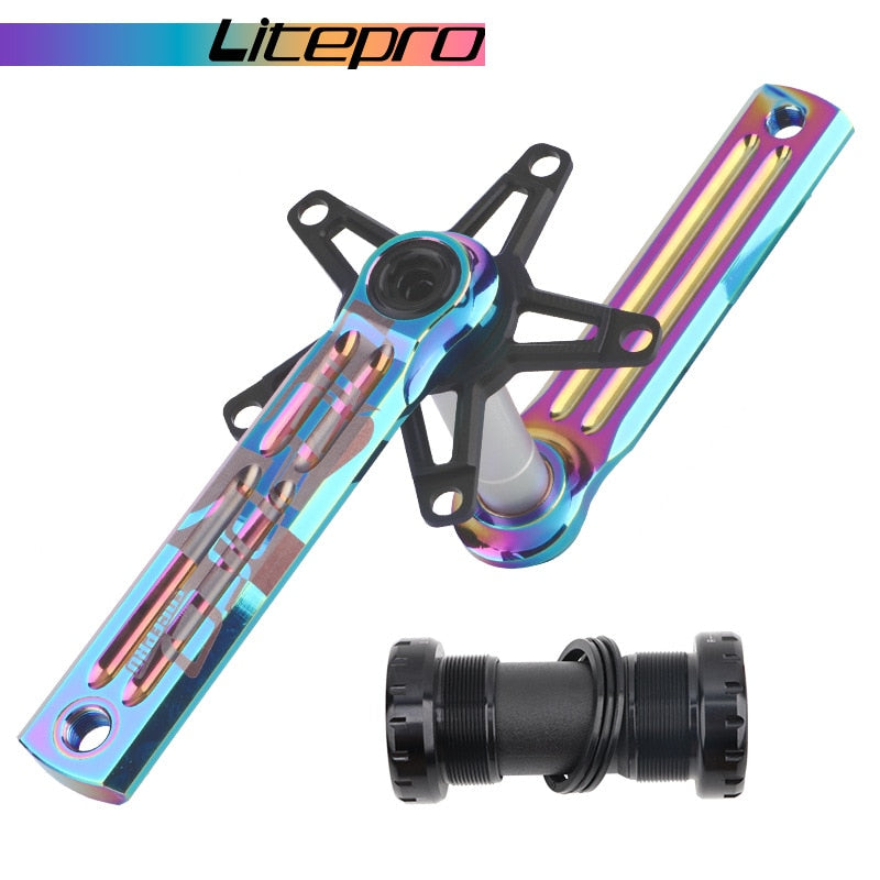 Litepro Edgepro Electroplating Integrated Crankset & Chainring