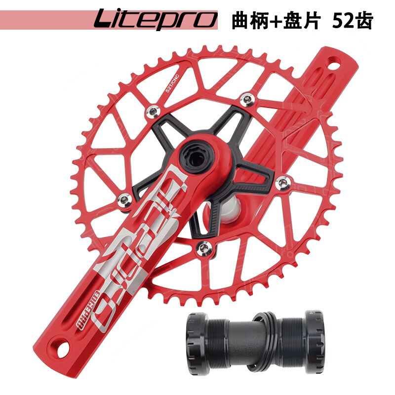 Litepro Edgepro Electroplating Integrated Crankset & Chainring