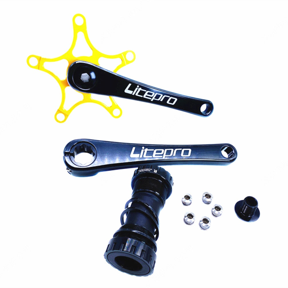 Litepro Folding Bike Integrated Hollow Crankset Aluminum Alloy 412 For Brompton