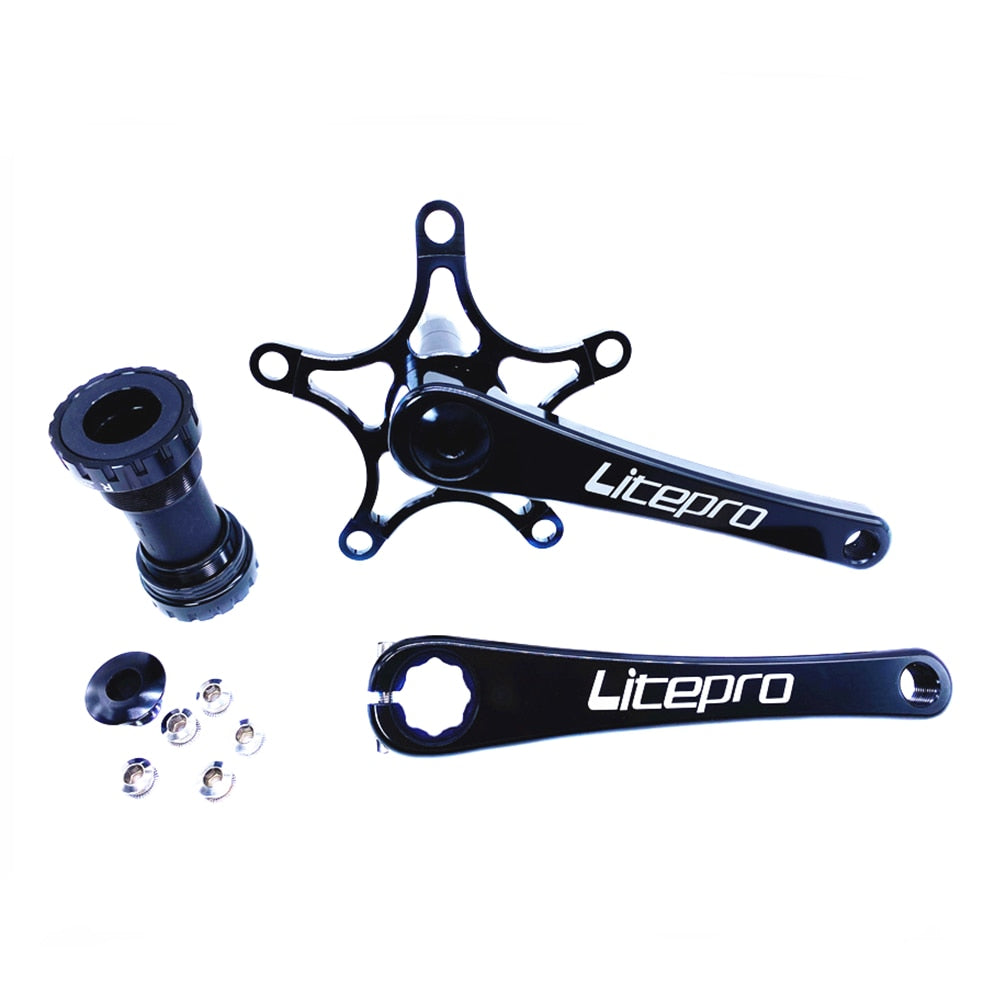 Litepro Folding Bike Integrated Hollow Crankset Aluminum Alloy 412 For Brompton