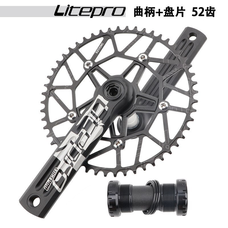 Litepro Edgepro Electroplating Integrated Crankset & Chainring