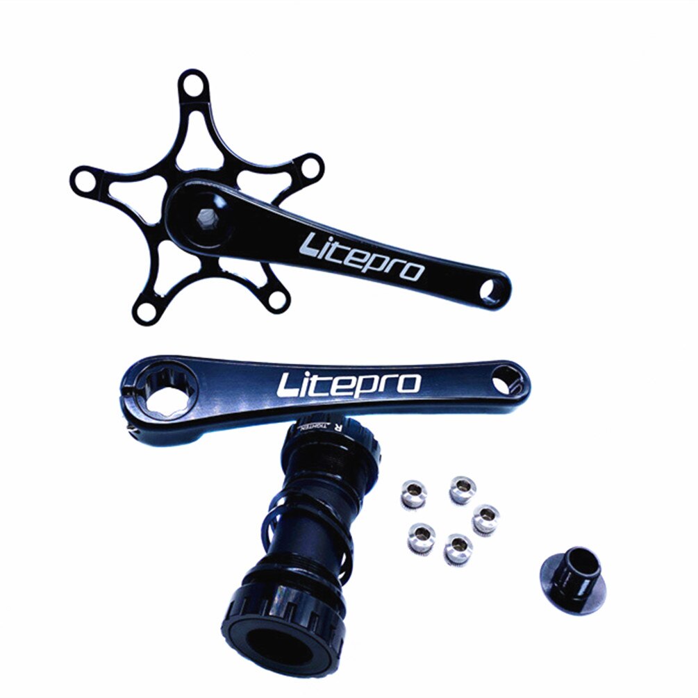 Litepro Folding Bike Integrated Hollow Crankset Aluminum Alloy 412 For Brompton