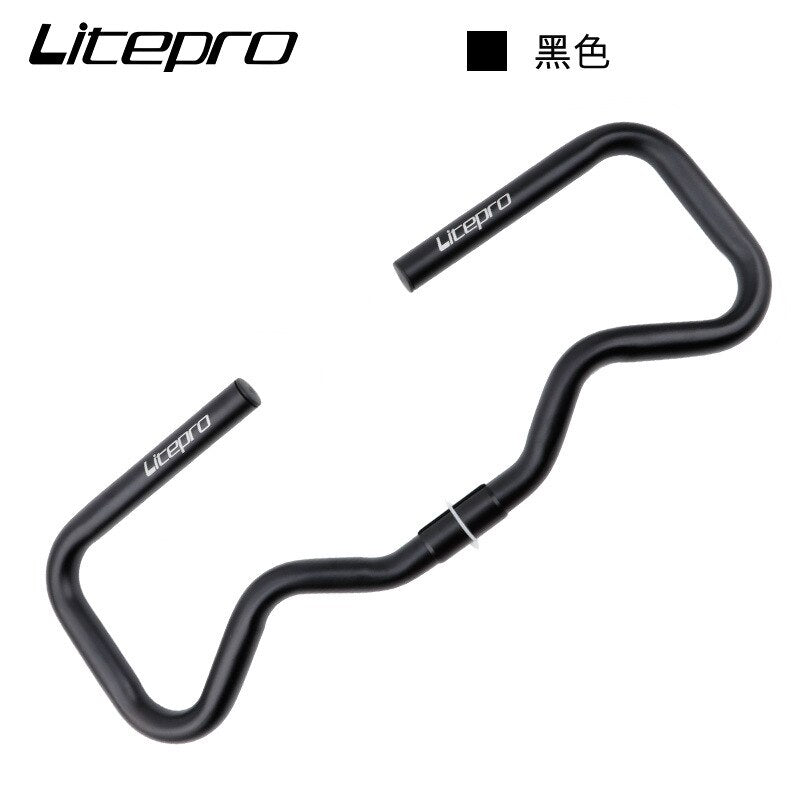 Litepro P-Style Butterfly Handlebar for Brompton – 25.4×490mm, Aluminum Alloy, 377g