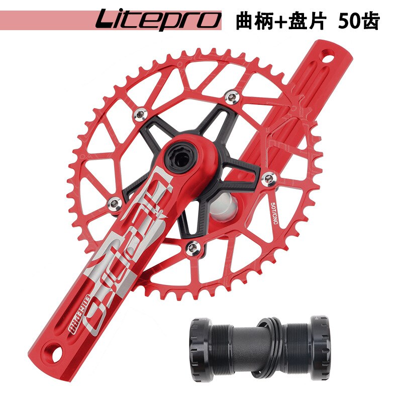 Litepro Edgepro Electroplating Integrated Crankset & Chainring