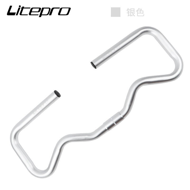 Litepro P-Style Butterfly Handlebar for Brompton – 25.4×490mm, Aluminum Alloy, 377g