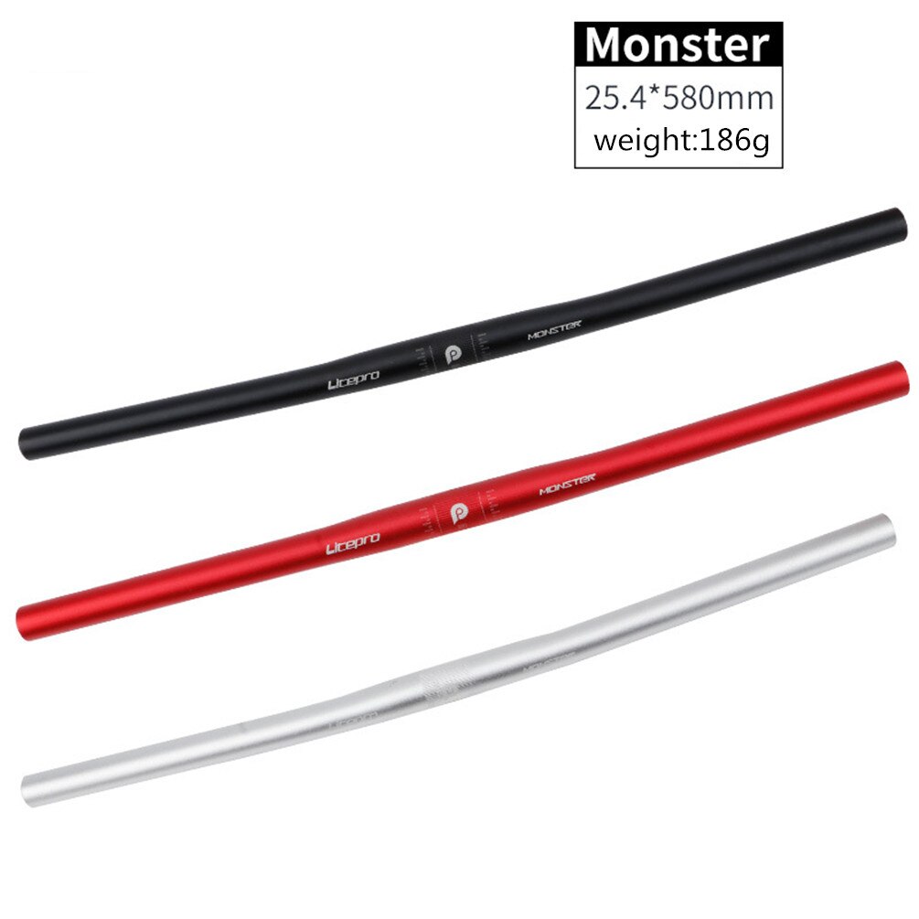 Litepro Monster Handlebar – 25.4×540/580mm, 6061-T6 Aluminum, Forged & Heat-Treated (167g-186g)