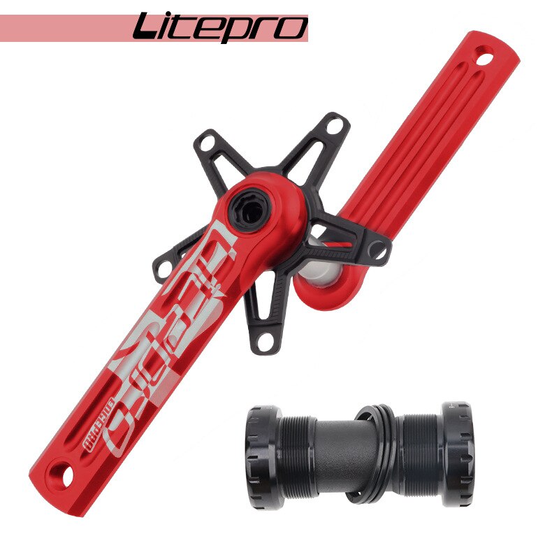 Litepro Edgepro Electroplating Integrated Crankset & Chainring