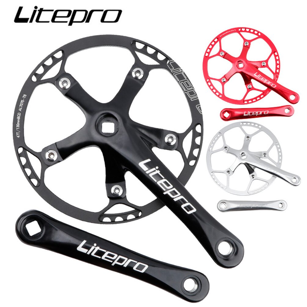 Plato ultraligero Litepro con platos y bielas con orificio cuadrado