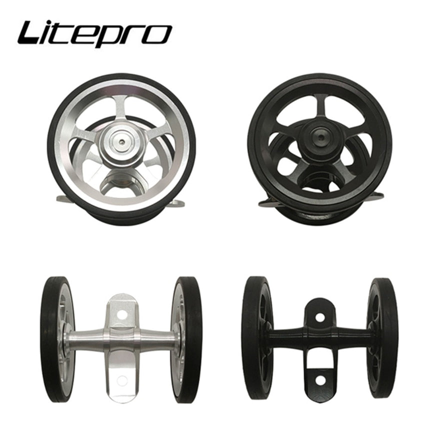Mud Gear Ruedas dobles Guardabarros Rueda fácil CNC Aleación de aluminio Bicicleta Juego de ruedas grandes para bicicleta plegable Brompton