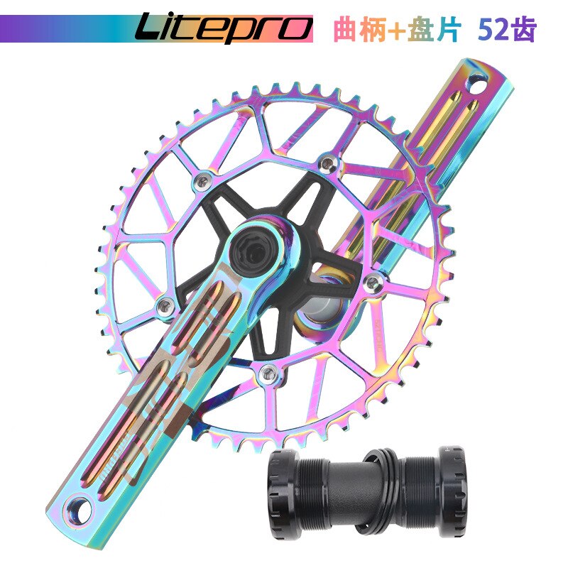 Litepro Edgepro Electroplating Integrated Crankset & Chainring