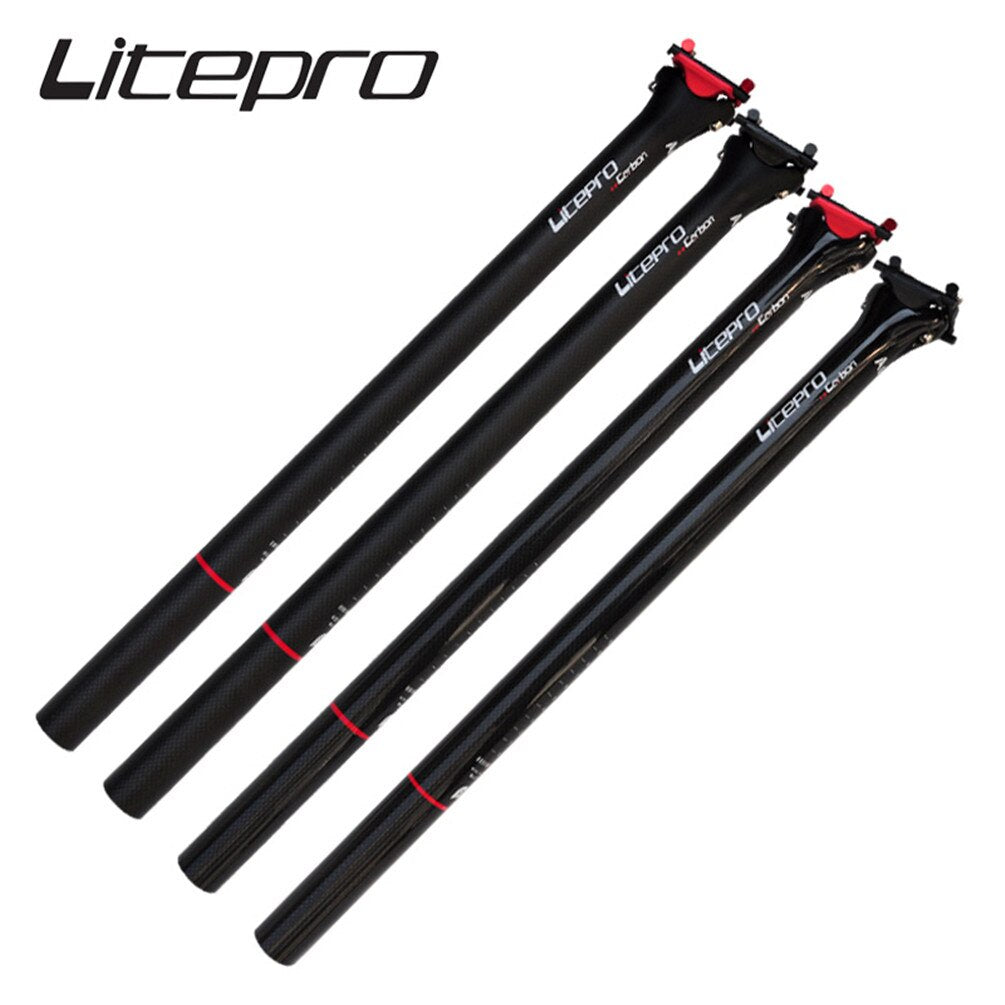 Tija de sillín integrada de fibra de carbono Litepro A65 33,9 mm/31,8 mm