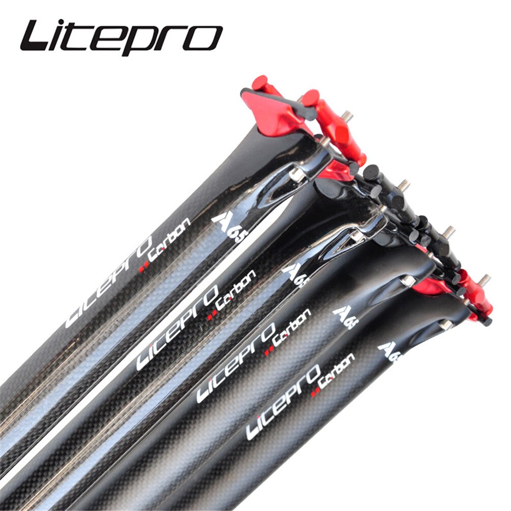 Tija de sillín integrada de fibra de carbono Litepro A65 33,9 mm/31,8 mm
