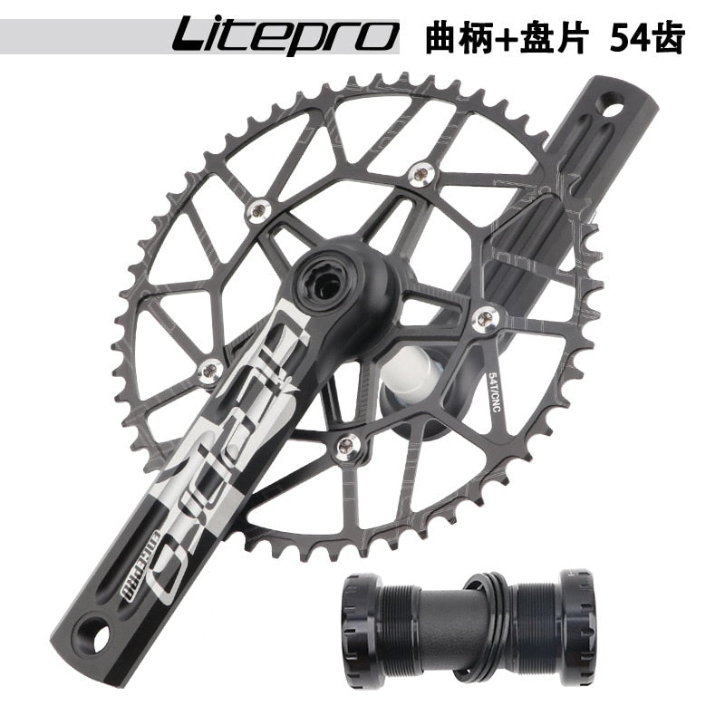 Litepro Edgepro Electroplating Integrated Crankset & Chainring