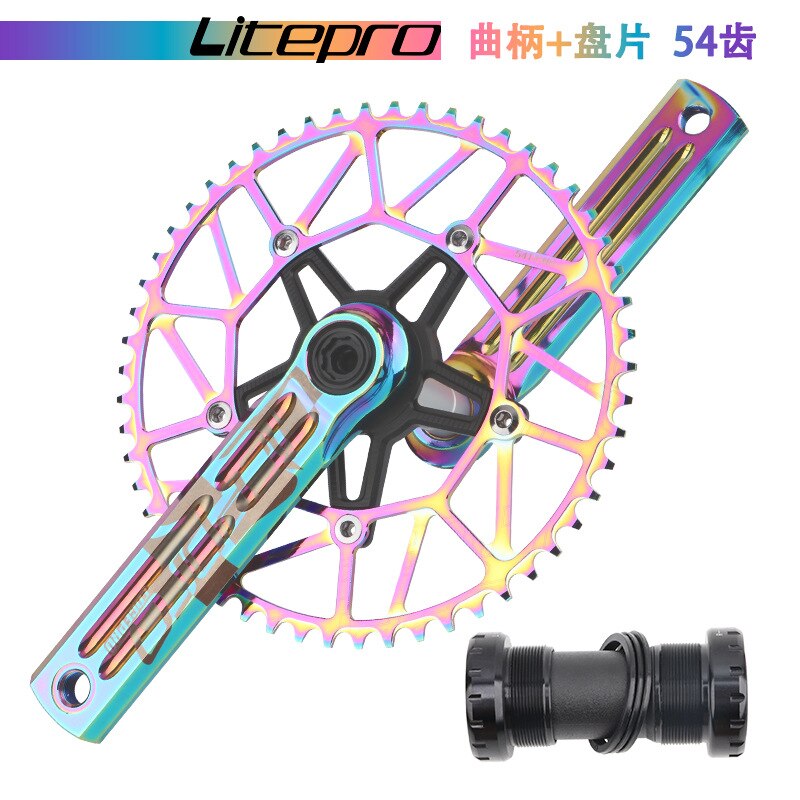 Litepro Edgepro Electroplating Integrated Crankset & Chainring