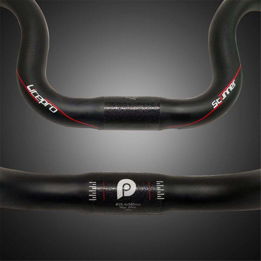 Litepro Stunner Handlebar – Carbon Fiber/Titanium Alloy, 25.4×580mm/540mm, 60-150mm Lift (155g-260g)