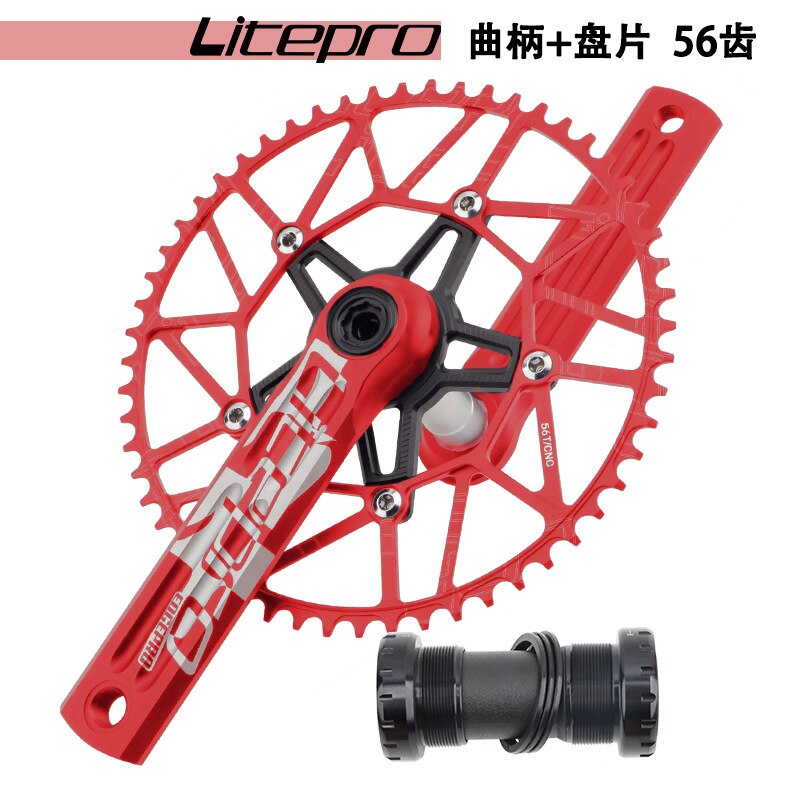 Litepro Edgepro Electroplating Integrated Crankset & Chainring