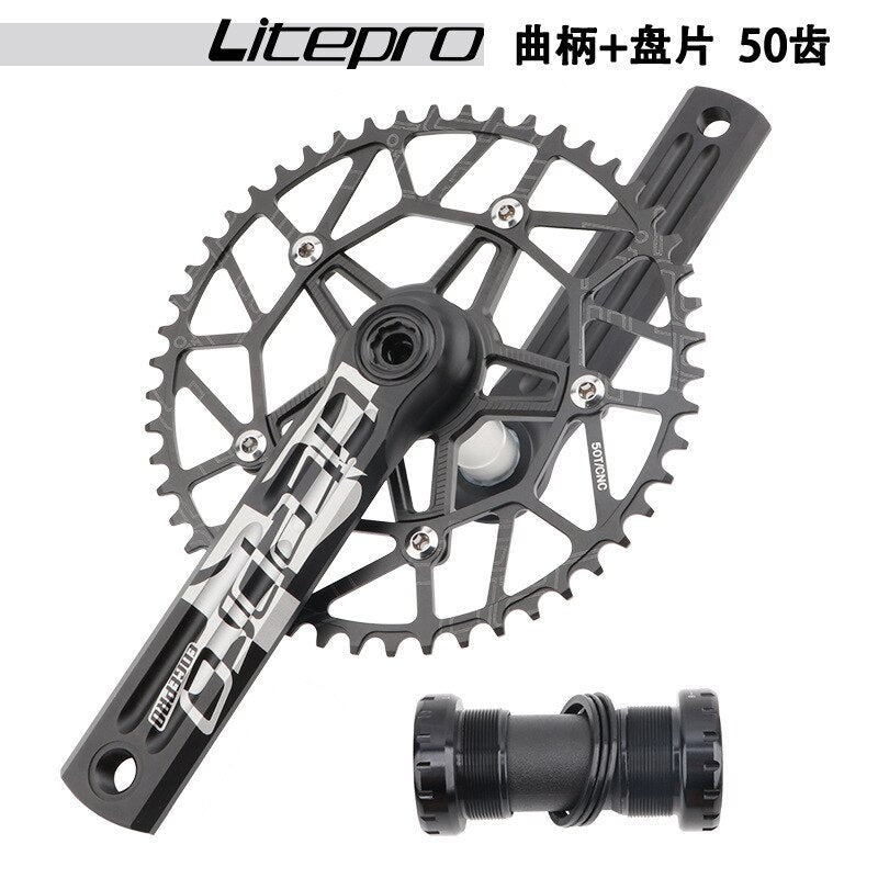 Litepro Edgepro Electroplating Integrated Crankset & Chainring