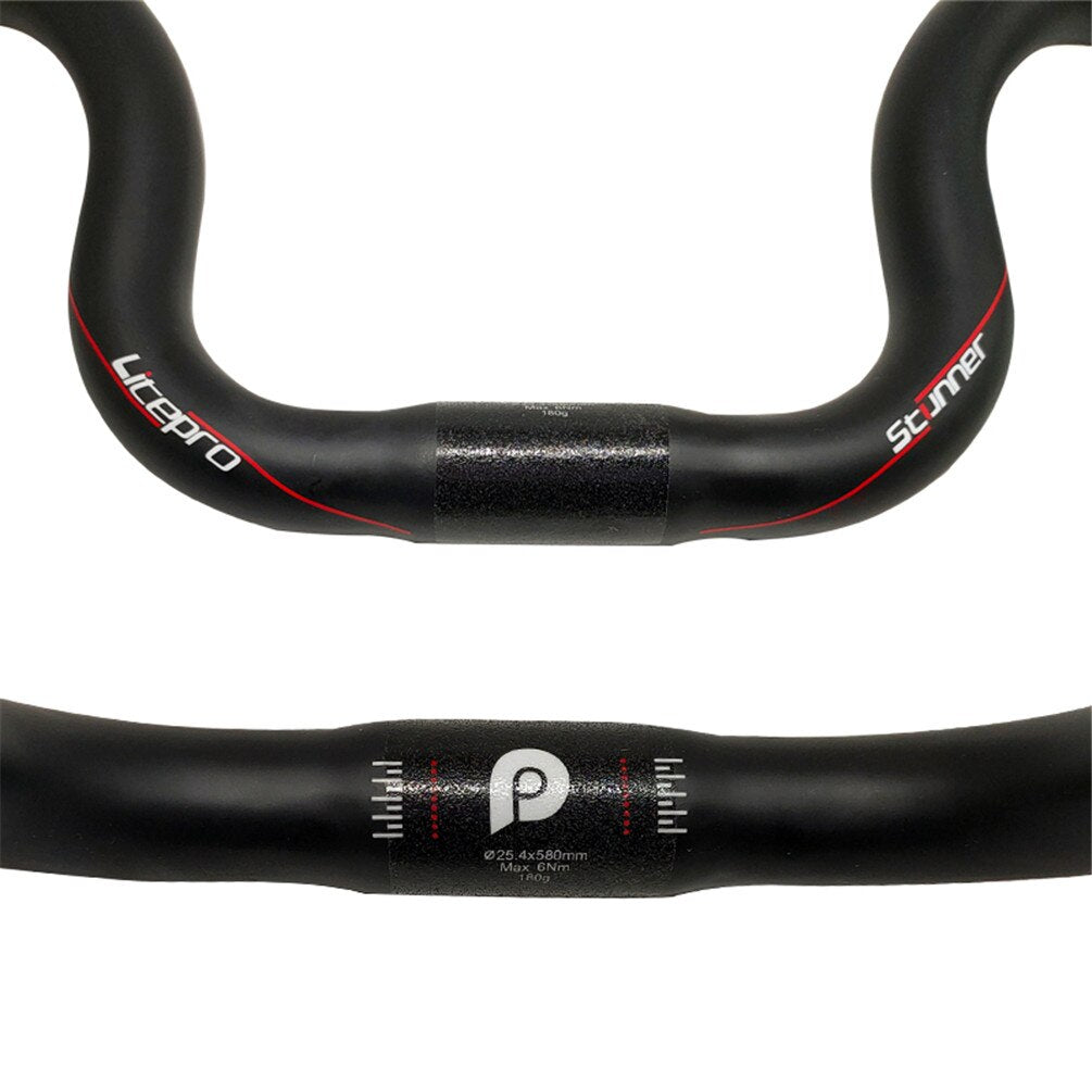 Litepro Stunner Handlebar – Carbon Fiber/Titanium Alloy, 25.4×580mm/540mm, 60-150mm Lift (155g-260g)