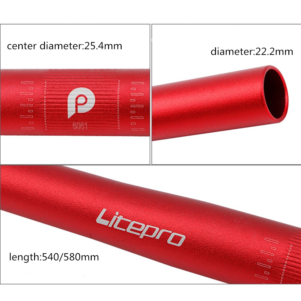 Litepro Monster Handlebar – 25.4×540/580mm, 6061-T6 Aluminum, Forged & Heat-Treated (167g-186g)