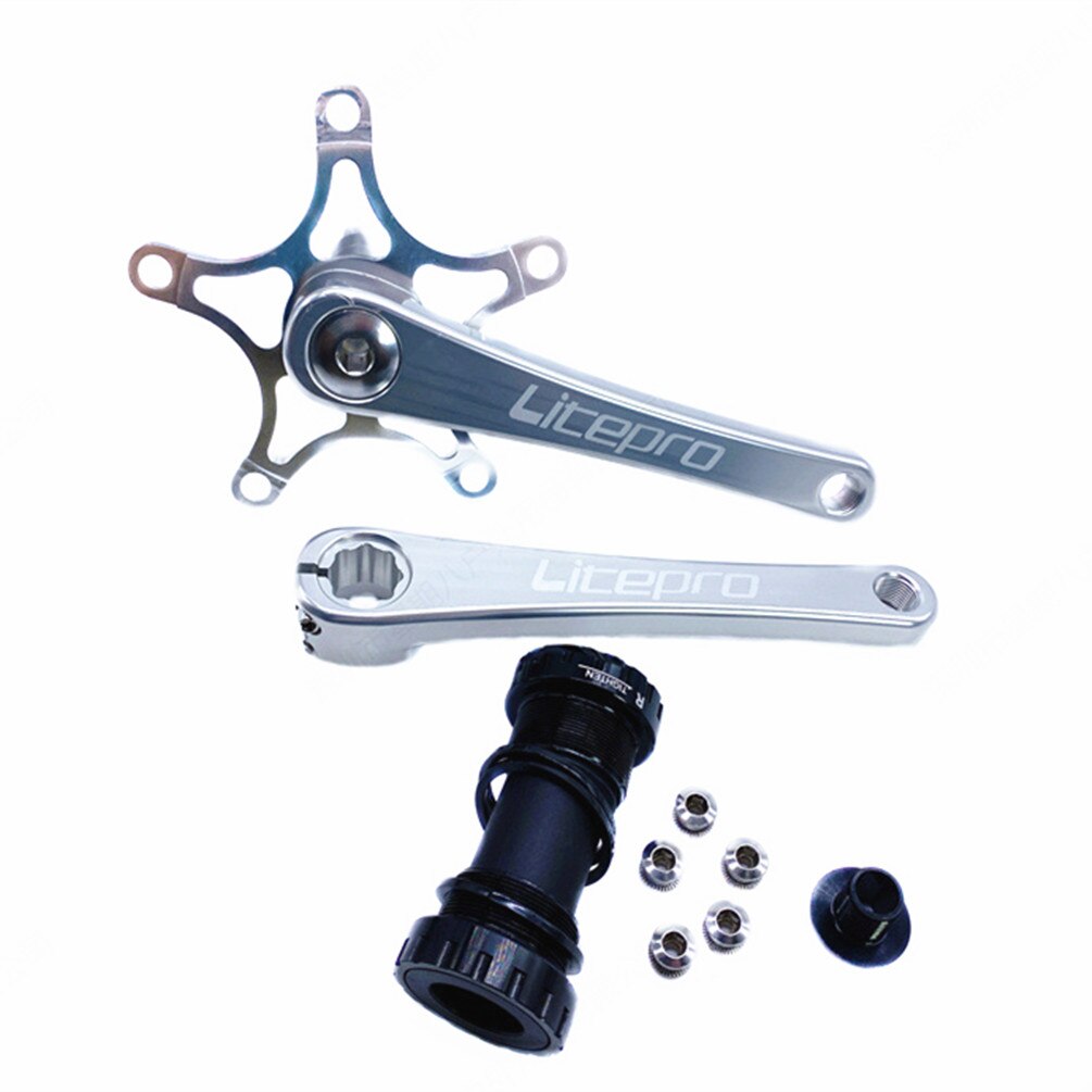 Litepro Folding Bike Integrated Hollow Crankset Aluminum Alloy 412 For Brompton