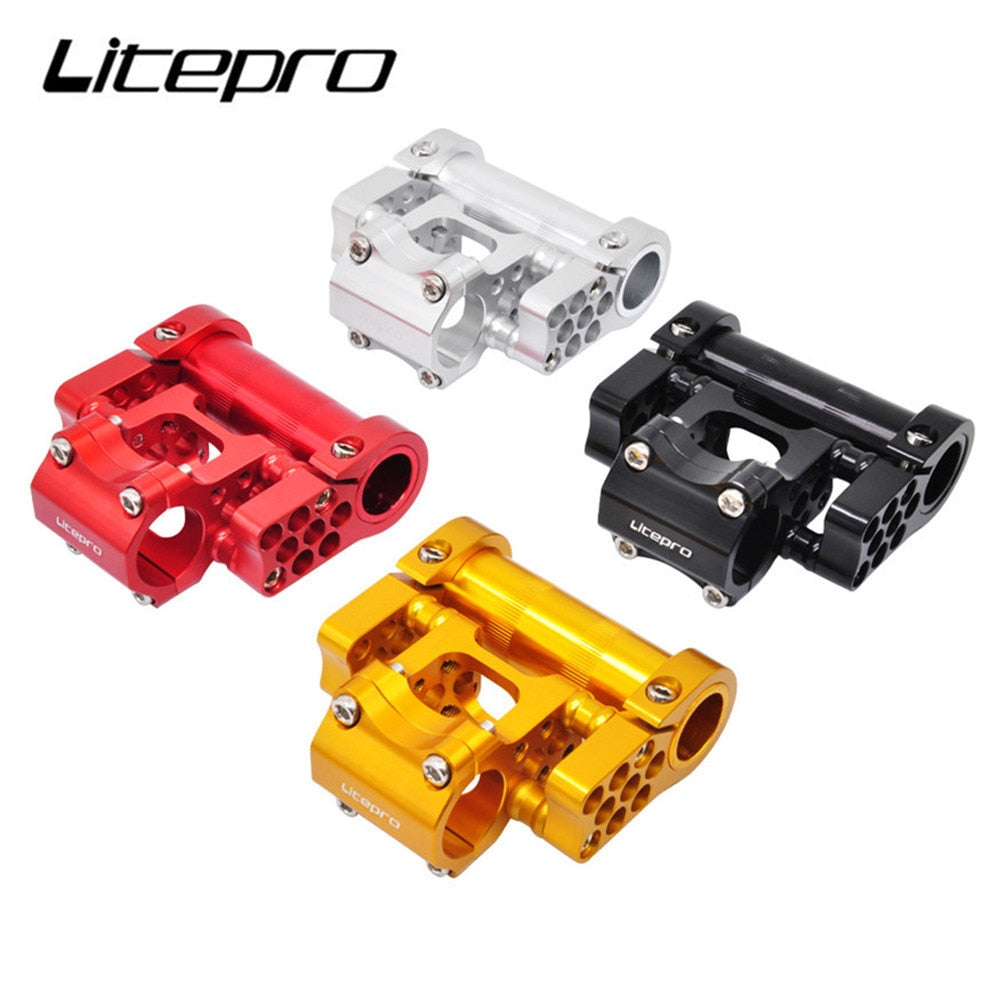 Litepro S-07 Adjustable Dual Stem – 25.4mm, Aluminum Alloy, Multi-Position (211.8g) – 4 Colors