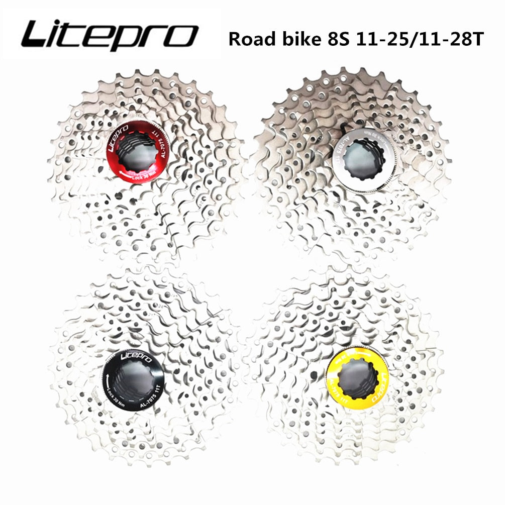 Litepro Road Bicycle 8 Speed 11-25T Cassette Freewheel 8S 11-28T