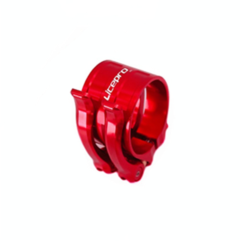 Litepro-Litepro Seat Tube Clip Double-layer Adjustment Buckle Titanium Shaft QR Seatpost Bundle Seat Rod Clamp For Birdy Bicycle