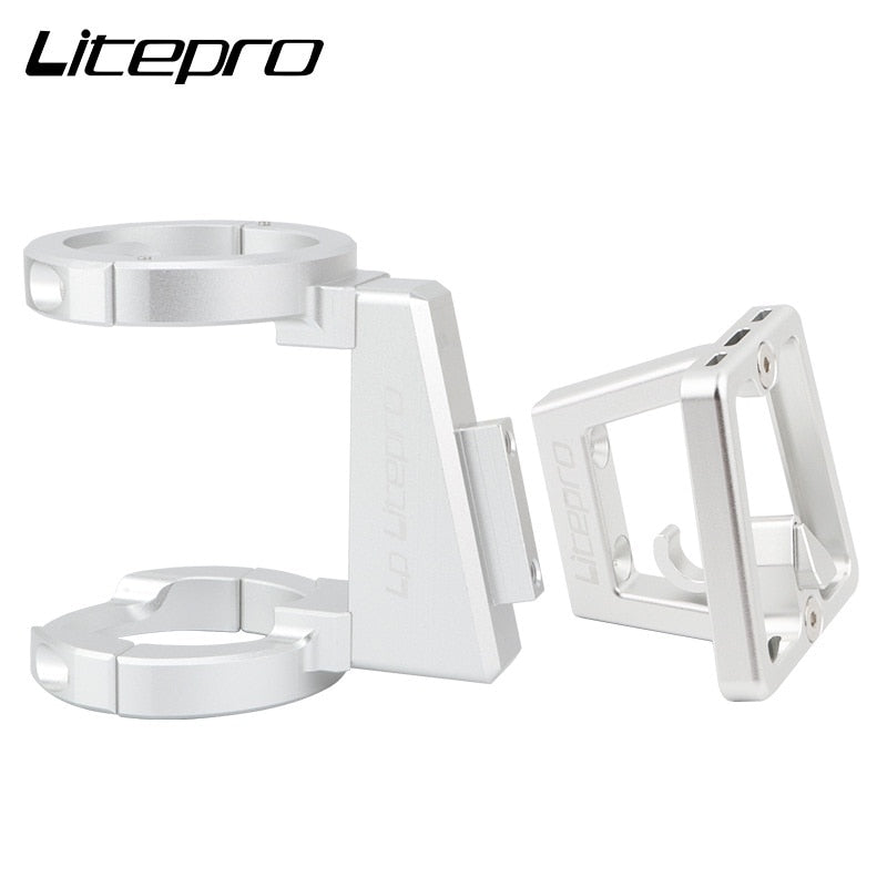 Litepro Elite Folding Bicycle K3 plus Pig Nose Front Bag Adapter Mount Alloy Modified Front Shelf Racks Bike For Fnhon Dahon