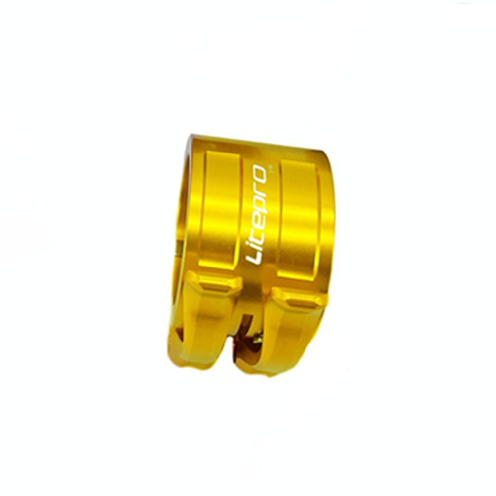 Litepro-Litepro Seat Tube Clip Double-layer Adjustment Buckle Titanium Shaft QR Seatpost Bundle Seat Rod Clamp For Birdy Bicycle