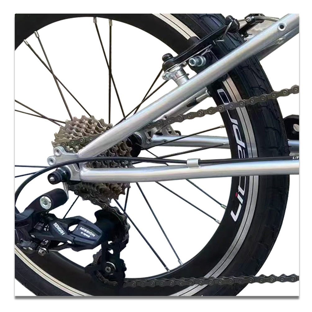 Litepro 20Inch Folding Bike V Brake External 10Speed Bicycle Steel Frame Portable Vehicl