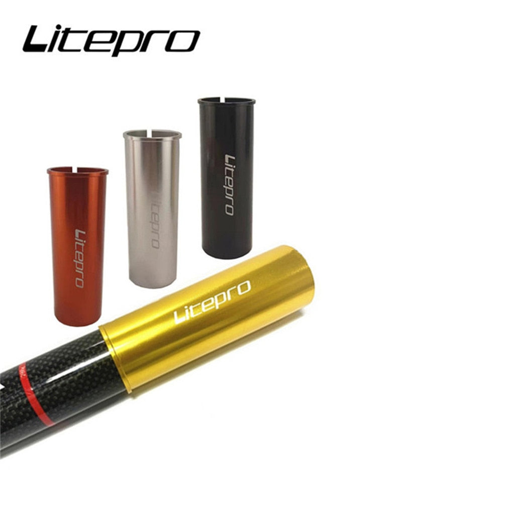 Litepro Folding Bicycle Aluminum Alloy Seat Tube Protective Sleeve Shim Bushing 33.9mm Seatpost Protector Cover