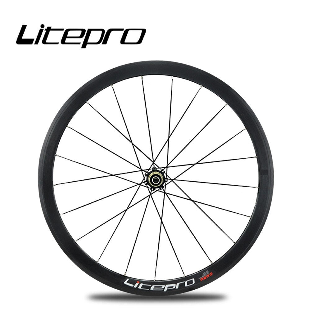 Litepro 700C Carbon Fibre Hub Straight Pull Wheels Alloy Rim 40MM 6 Claws 11S Road Bicycle V Brake Wheelset 1900G
