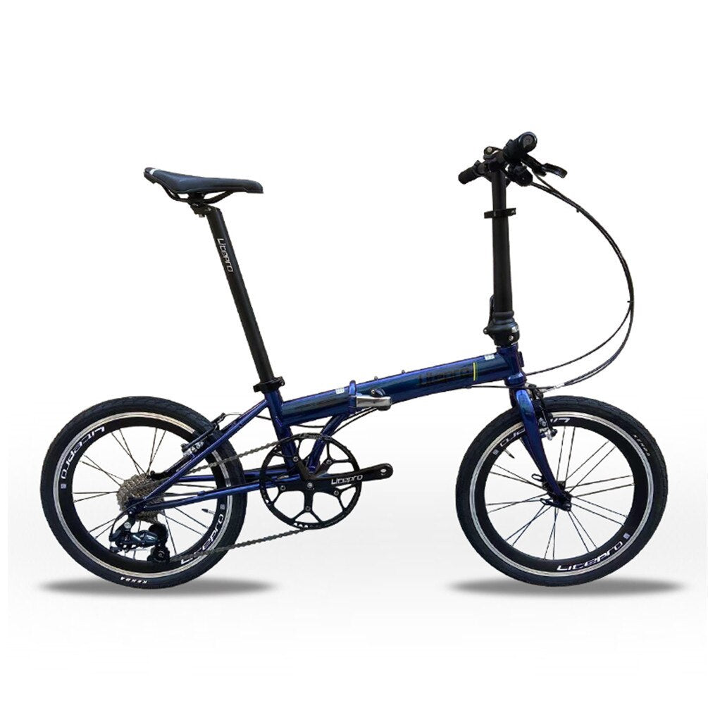 Litepro 20Inch Folding Bike V Brake External 10Speed Bicycle Steel Frame Portable Vehicl