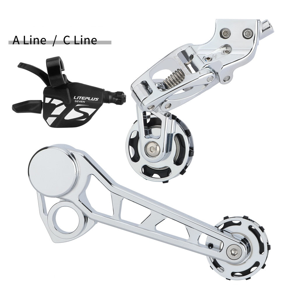 Litepro Liteplus For Bromp Folding Bike External 7S Transmission Aluminum Alloy P/C Line Upgrade Rear Derailleurs Tensioner